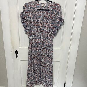 Max Studio Multicolor Floral Midi Dress